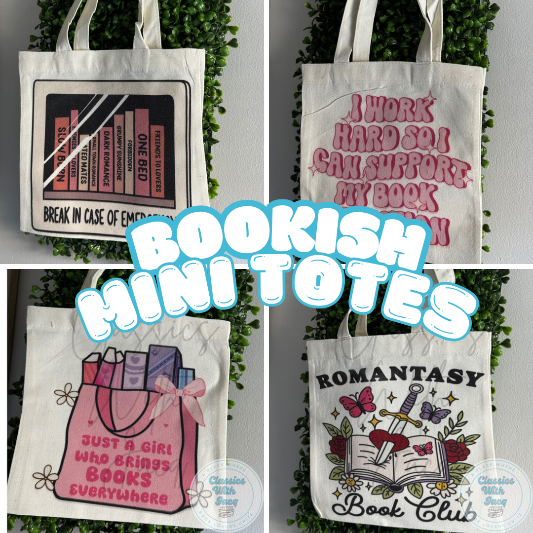 Bookish Mini Tote Bags