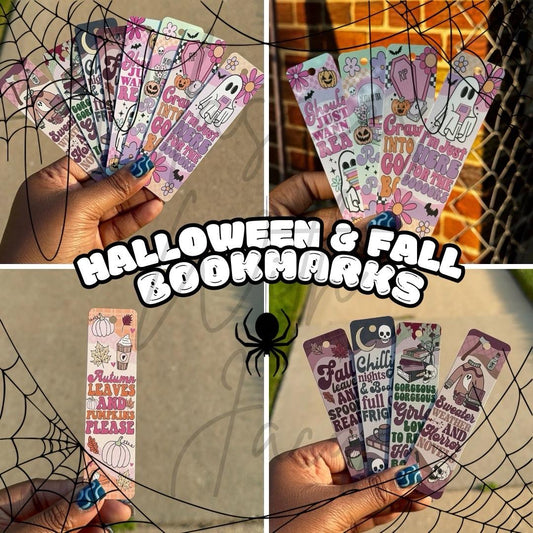Halloween / Fall Bookish Metal Bookmarks