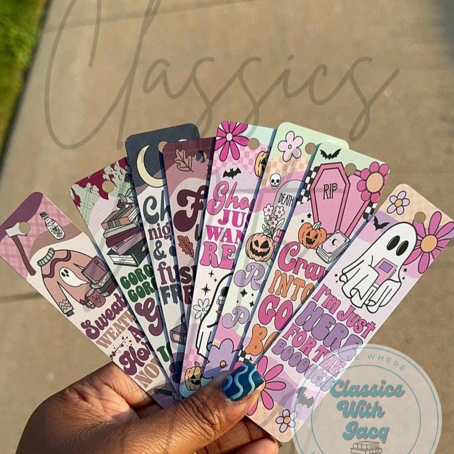 Halloween / Fall Bookish Metal Bookmarks