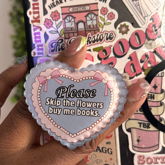 Pls Skip The Flowers Magsafe Kindle Grip