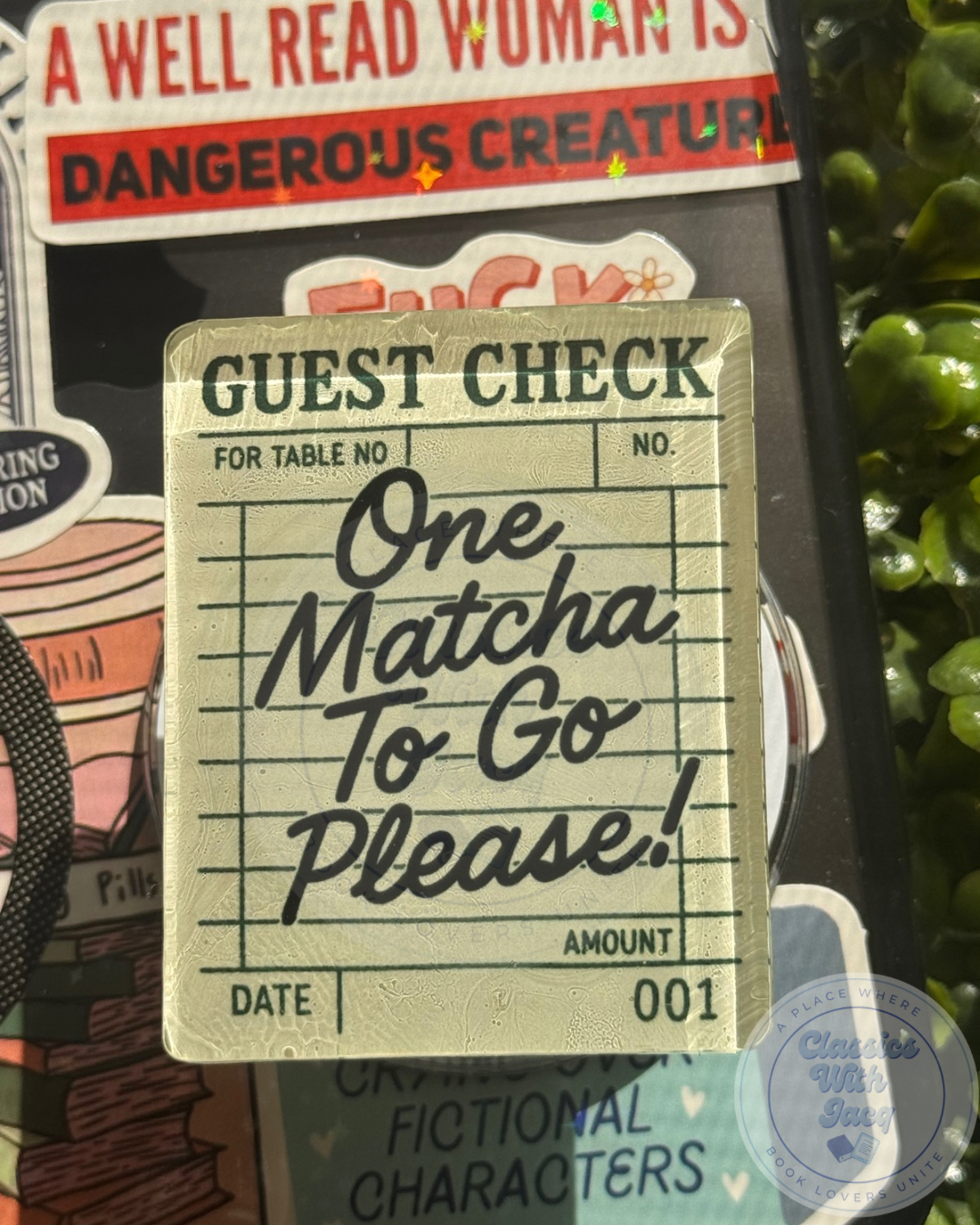One Matcha To Go Magsafe Kindle Grip