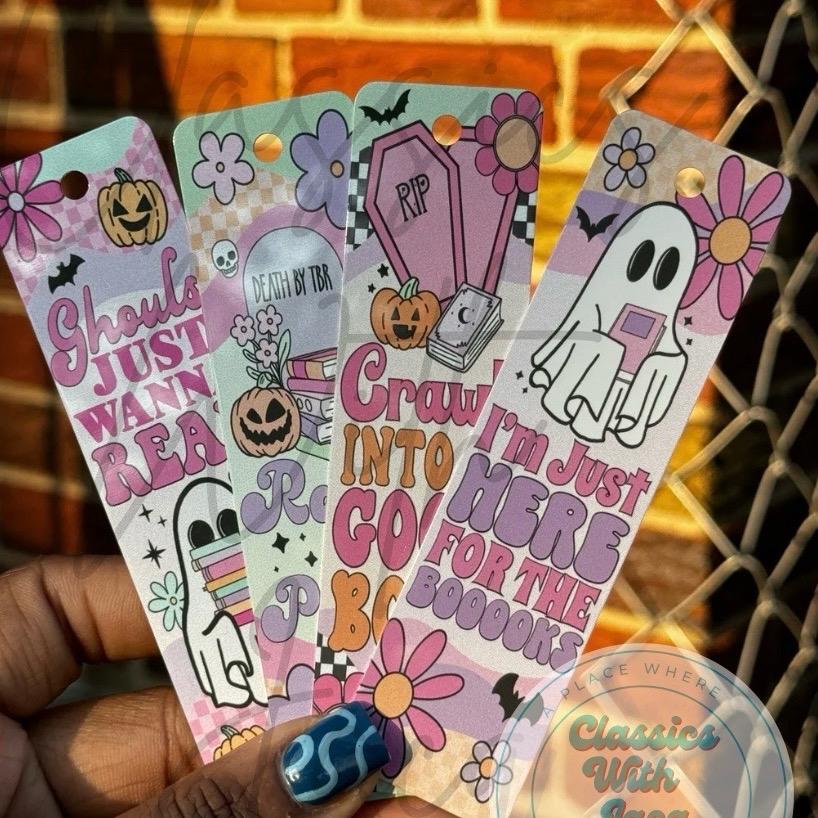 Halloween / Fall Bookish Metal Bookmarks