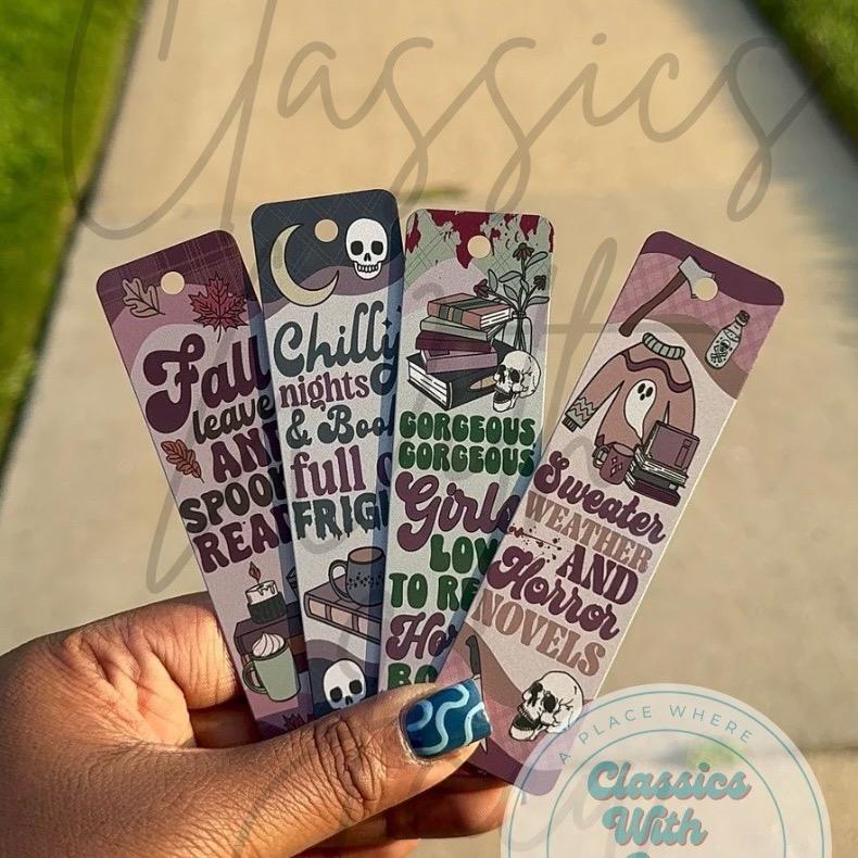 Halloween / Fall Bookish Metal Bookmarks